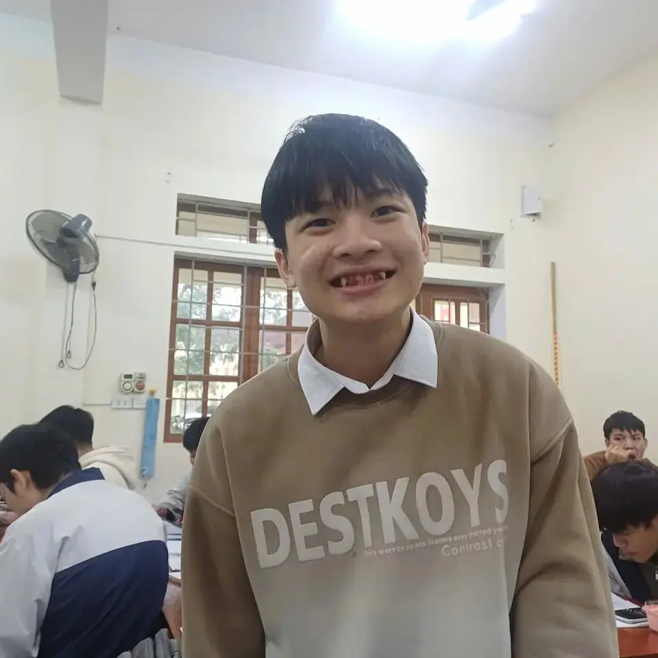 boy smiling with dirty mouth